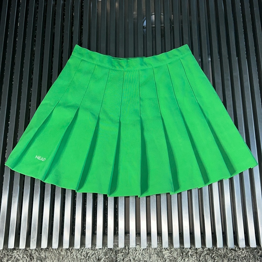Bright Green Tennis Skrit size 10 on the label PRICE IS FIRM